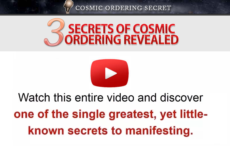 3 Secrets of Cosmic Ordering